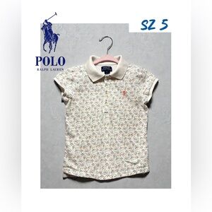 Polo Ralph Lauren sz 5 Floral Stretch Mesh Polo Shirt